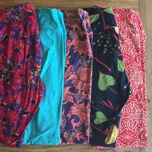 5 Pair Lularoe OS NWOT Leggings Bundle Lot- NEW!